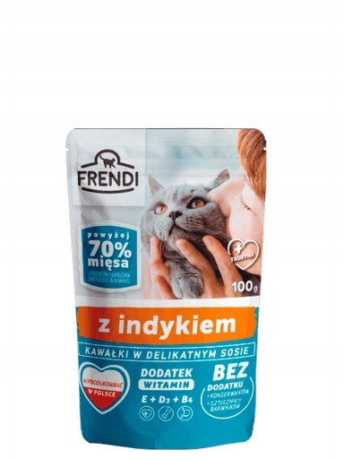 Levně 25x Frendi Krmivo kočičí krmivo v jemné omáčce Krůta 100 g