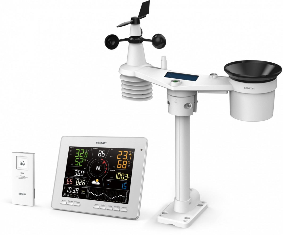 Sencor Profesionální wifi Smart meterologická stanice s senzorem 7v1