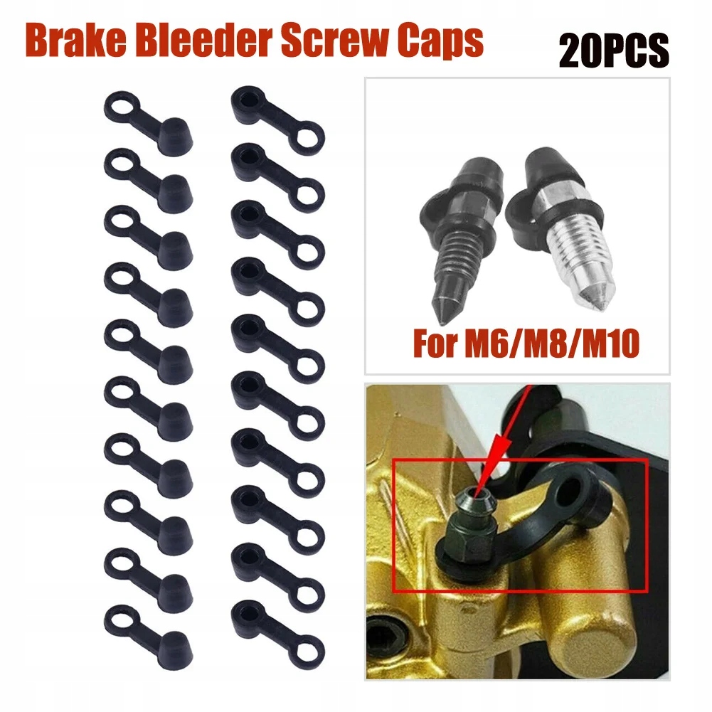 A21300 20/30/40pcs Brake Caliper Bleeder Screw Cap Grease Zerk Fitting