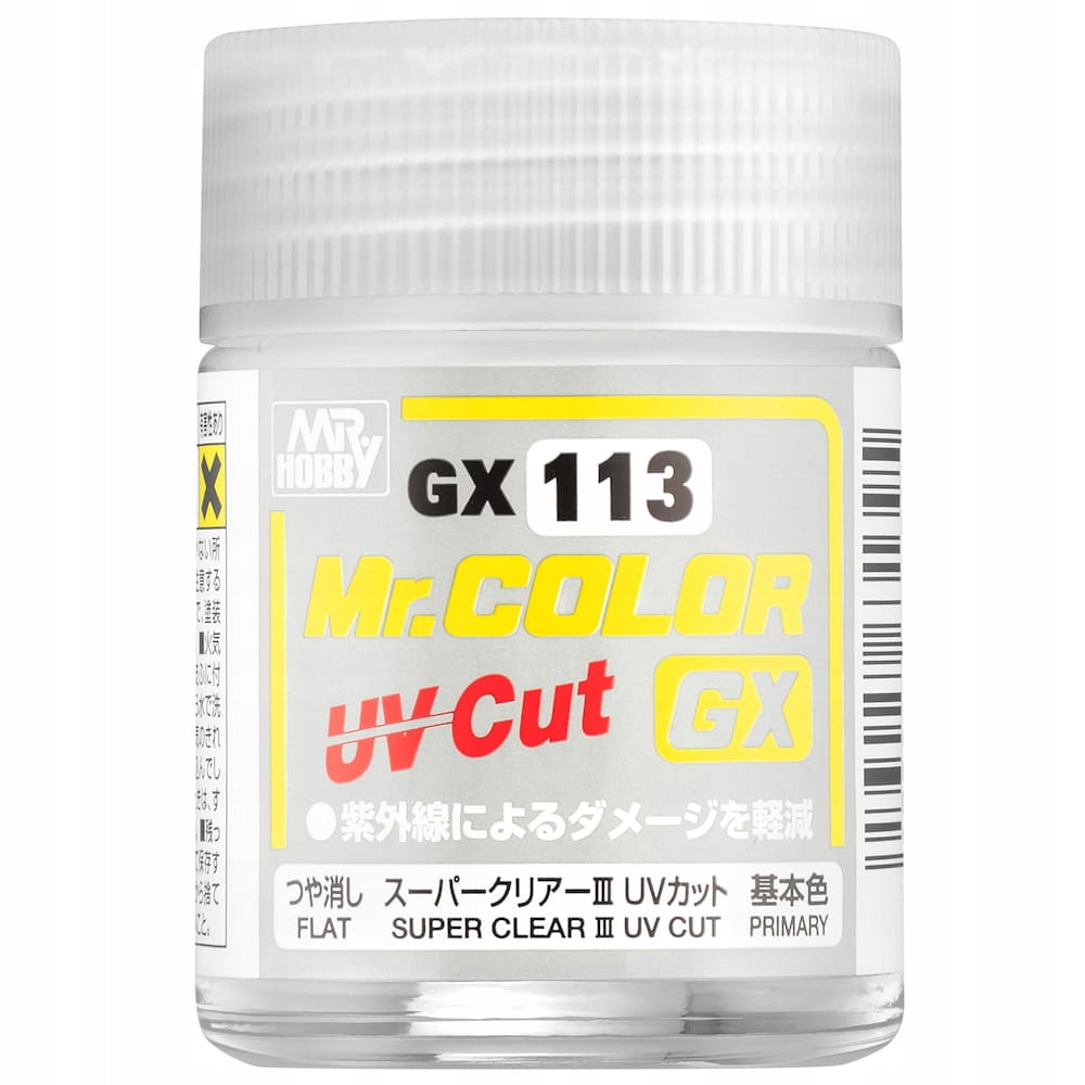 Mr. Color GX-113 Clear III Uv Cut Flat mat 18 ml GX113