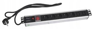 Panel zasilający 19" 5x230V+2xIEC 2m Ppo Sw Czarny
