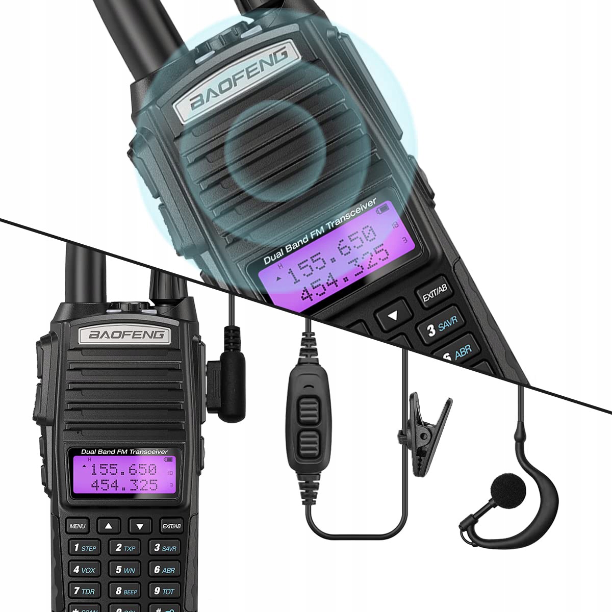 Baofeng UV-82 8W KRÓTKOFALÓWKA RADIOTELEFON WALKIE TALKIE SKANER VHF UHF CE Stan opakowania oryginalne