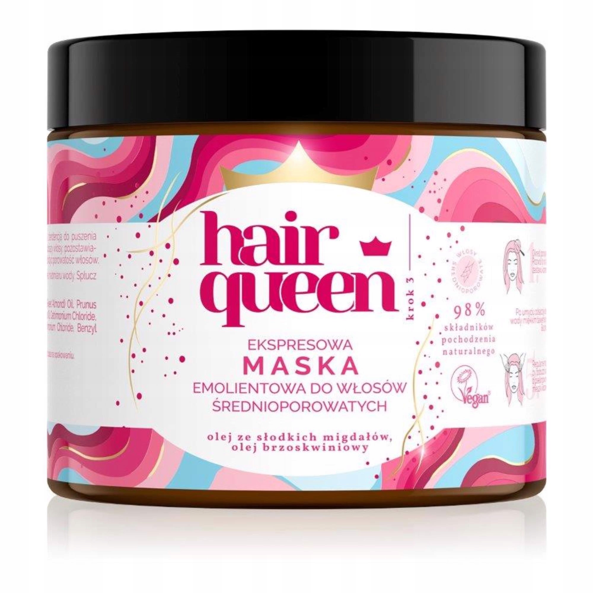 

Hair Queen Średnioporowate Maska Do Włosów 400ML E