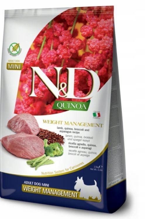 N&d Dog Quinoa Weight Management Adult Mini 2,5 Kg (jagnięcina)