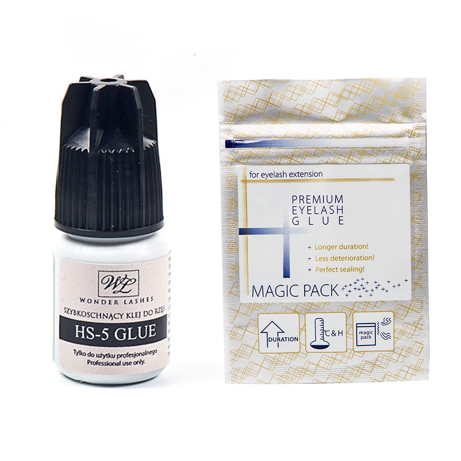 KLEJ DO RZĘS HS5 3ML MOCNY Wonder L + WORECZEK