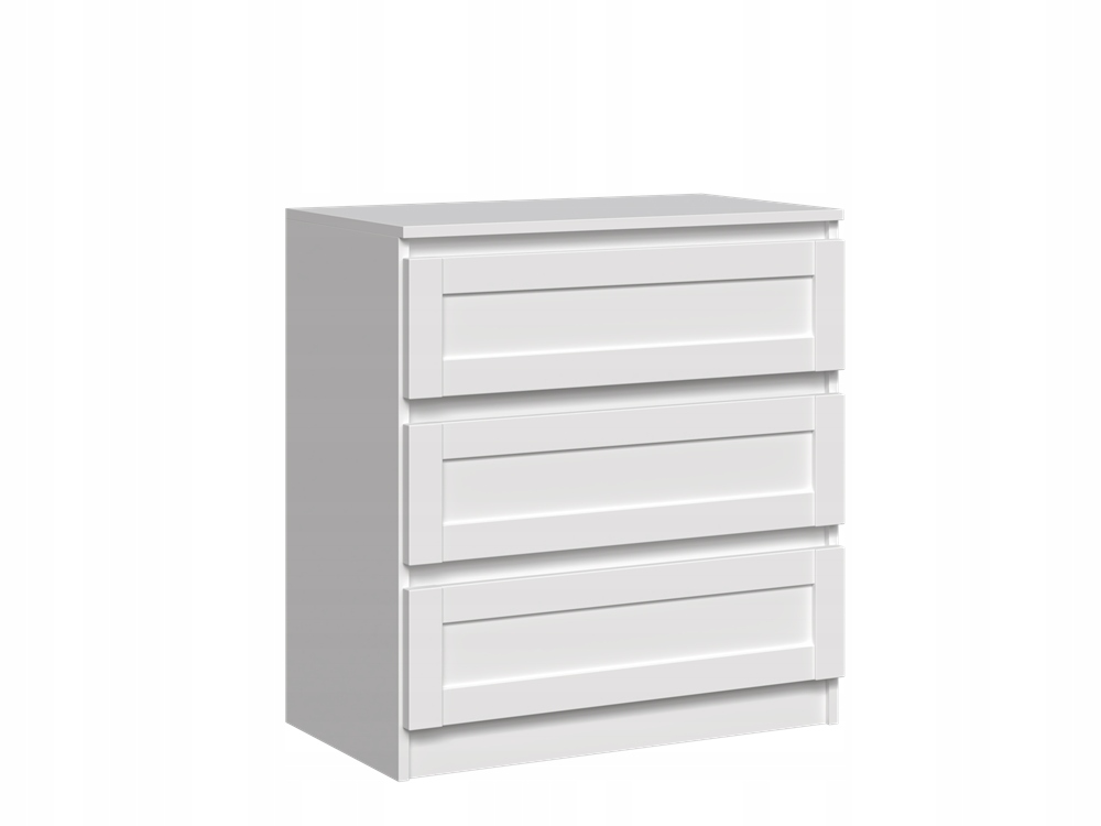 KOMODA 70 cm NOWOCZESNA POJEMNA SZAFKA REGAŁ SZUFLADY MEBLE BIEL MAT
