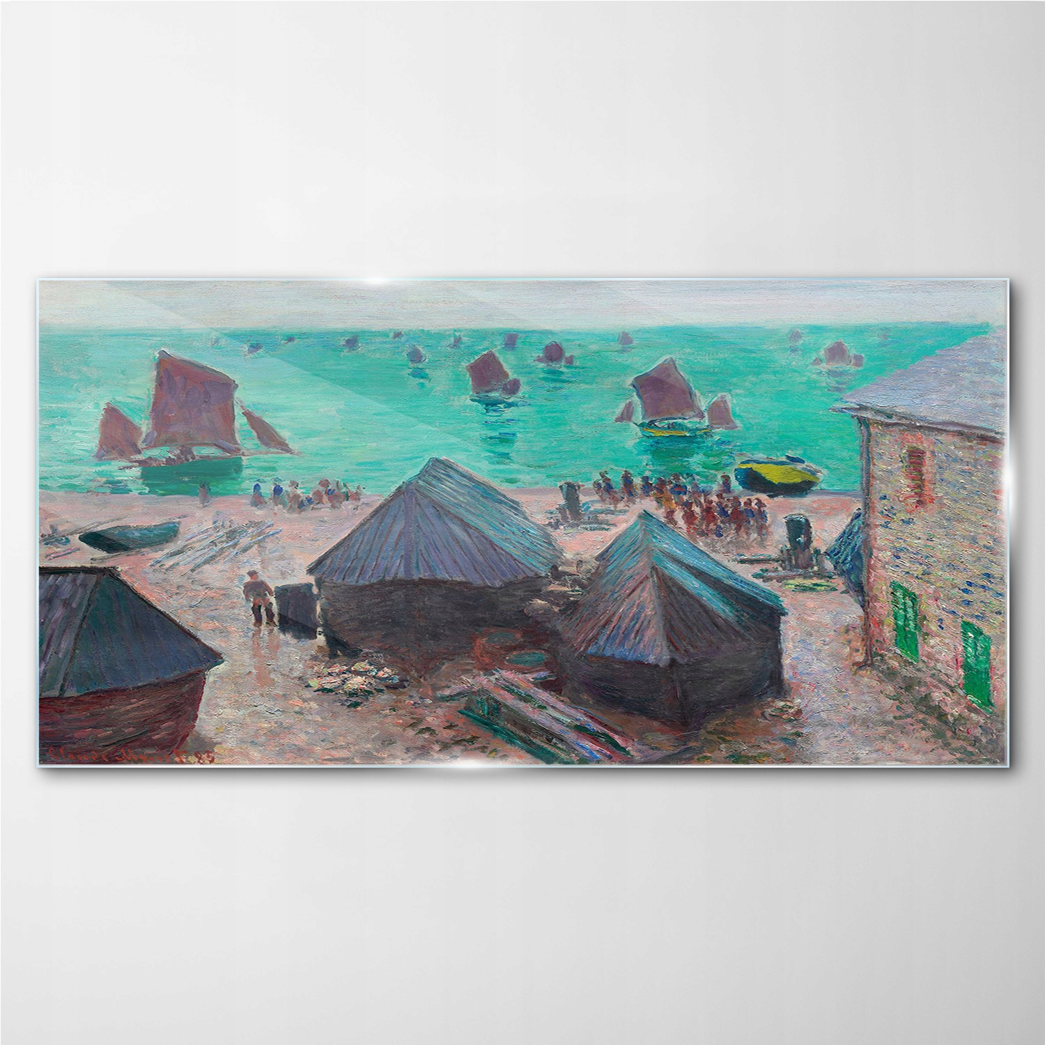 

Obraz szklany na ścianę Łodzie morze Monet 140x70