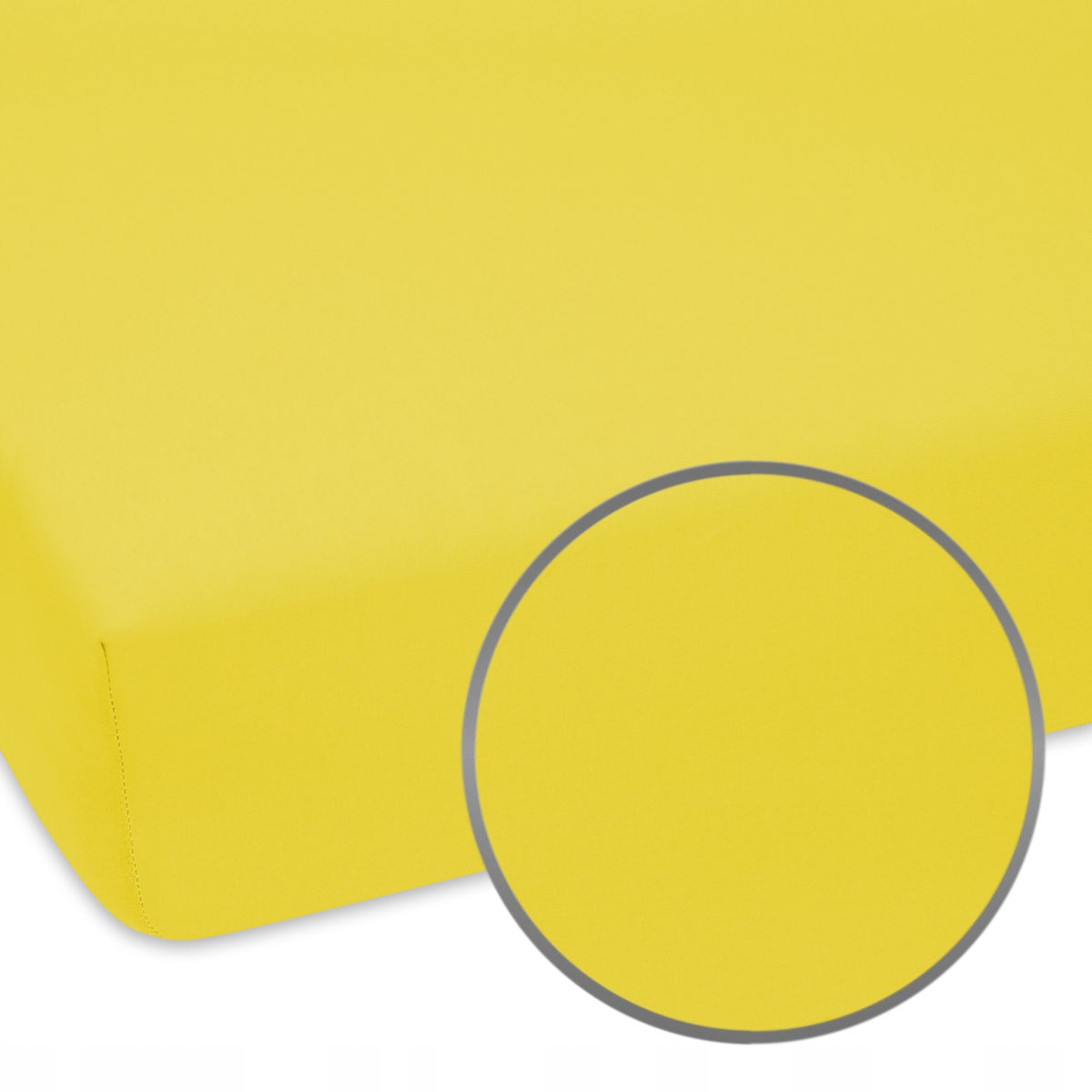 

Prześcieradło 70x160 cm z bawełny na gumce żółte