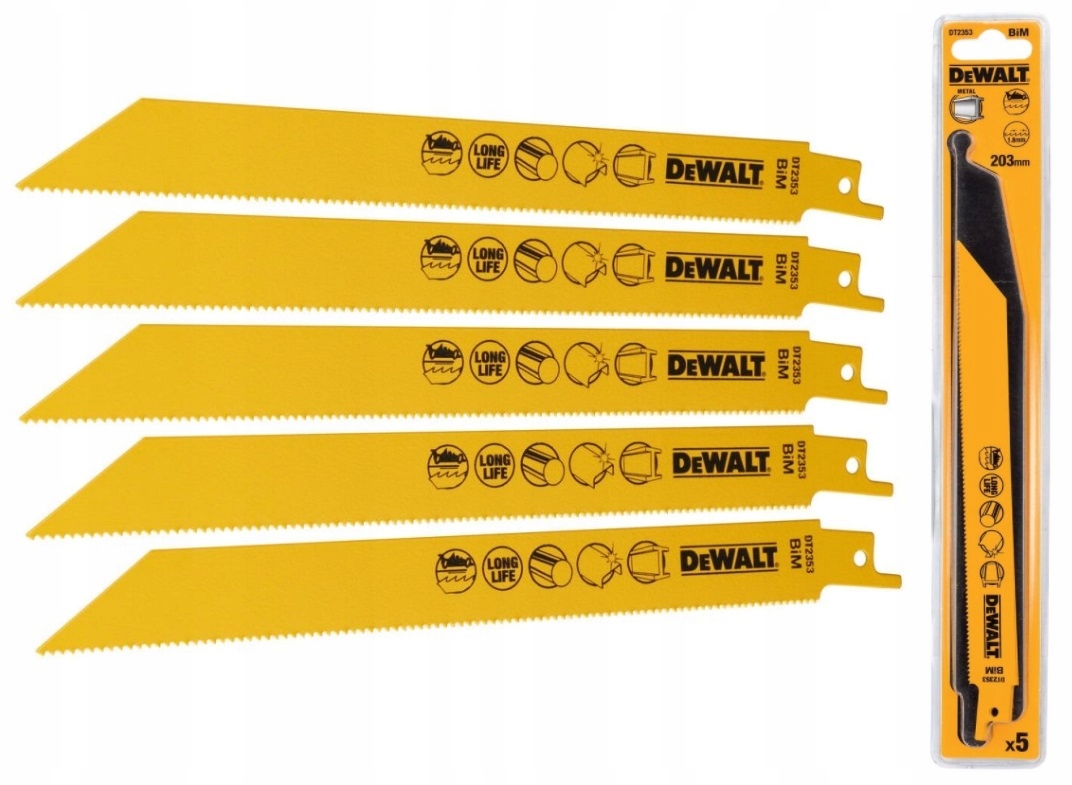 

Brzeszczot Piły Szablastej Metal 203mm 5szt DeWALT