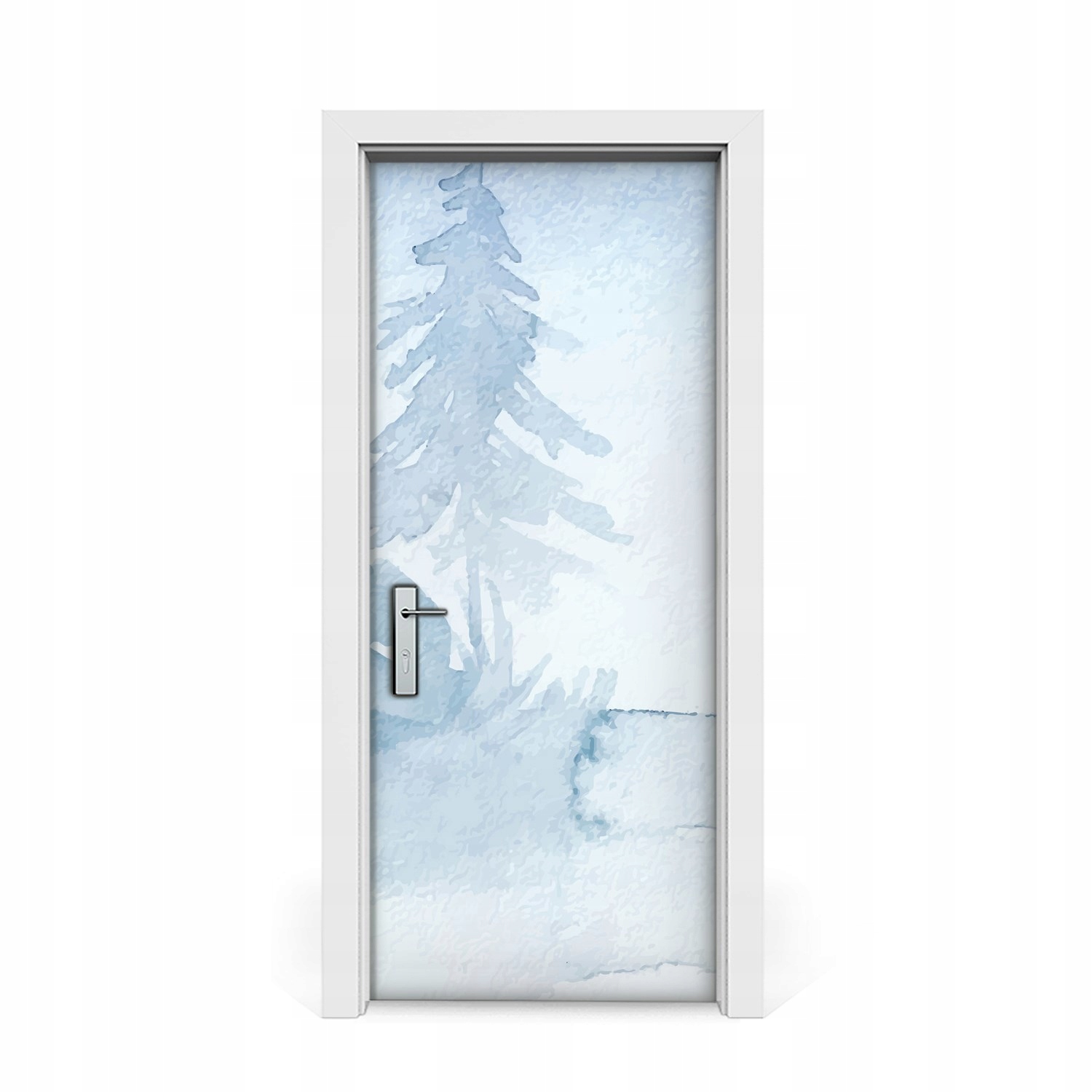 

Naklejka na drzwi Zimowy krajobraz las 85x205