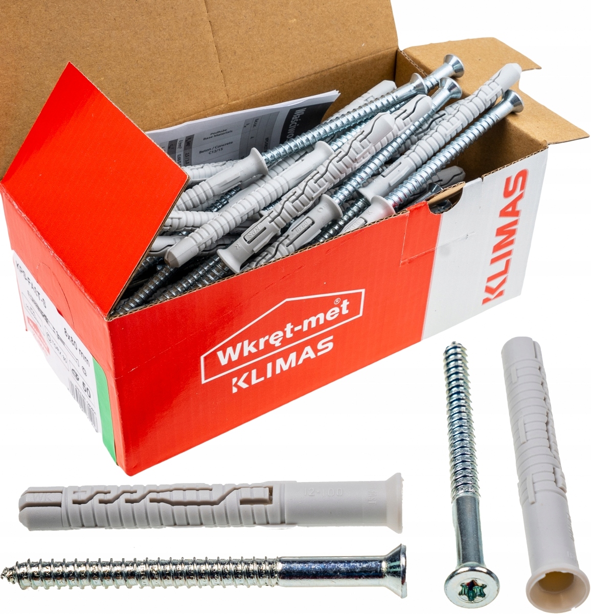 

Kołki ramowe rozporowe 12x100 Stożek Tx torx 25szt