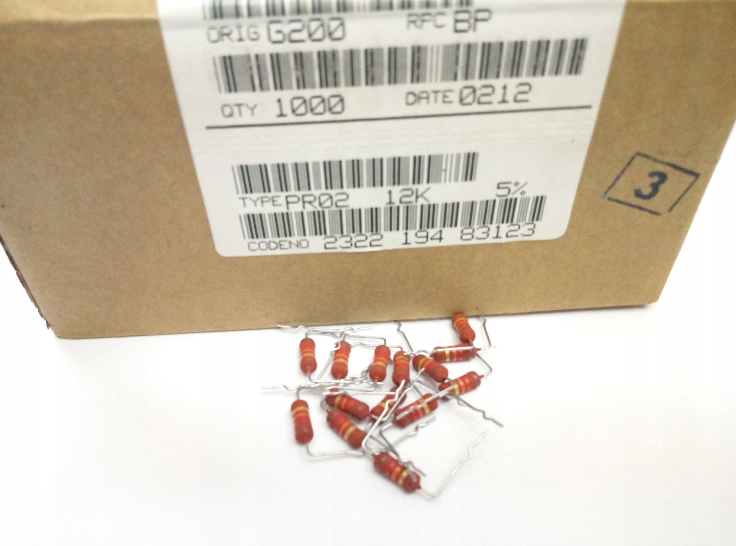 [20szt] Rezystor power metal 12K 2W 5% typ PR02 Vishay