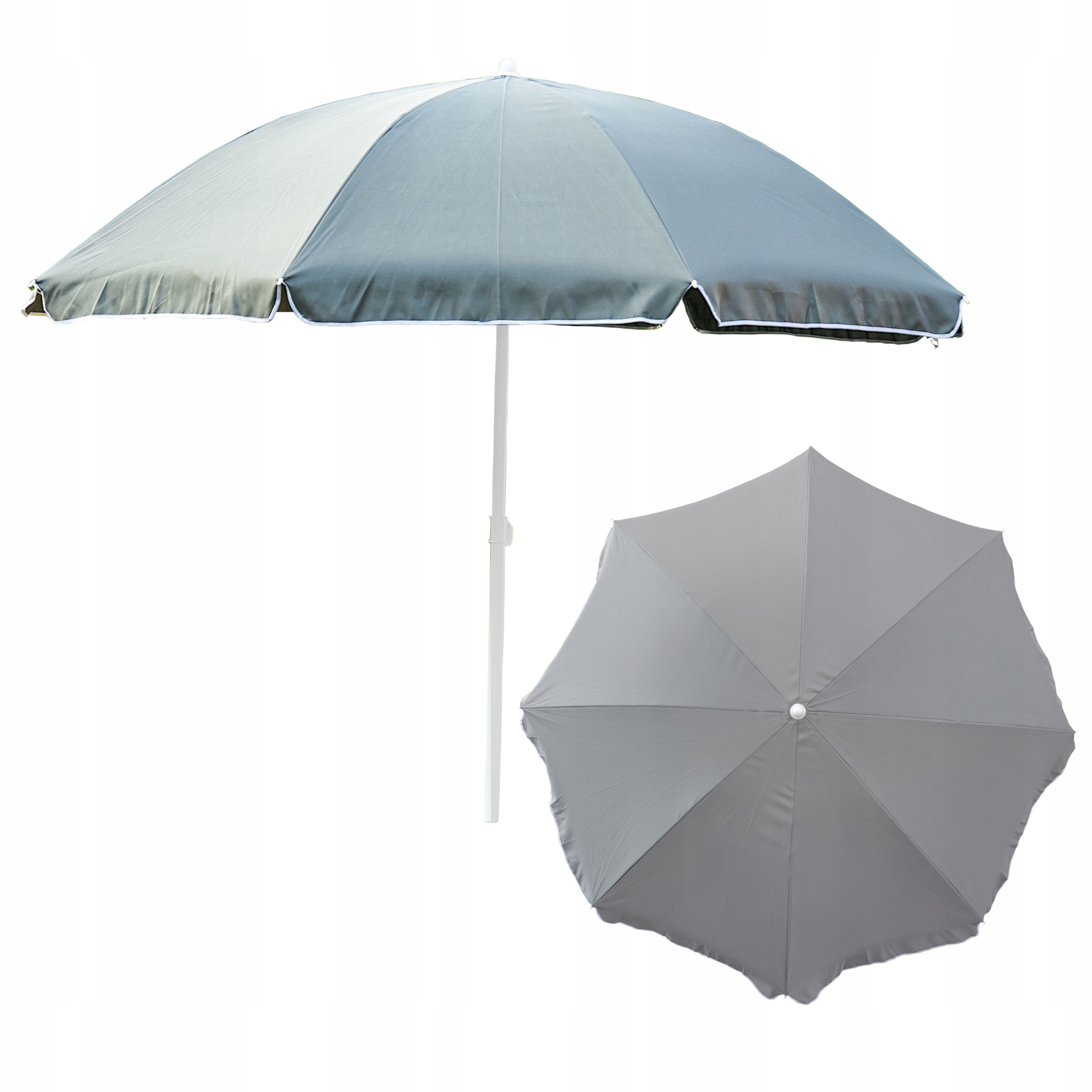 

Parasol Ogrodowy Plażowy Duży 240cm Grafit Łamany