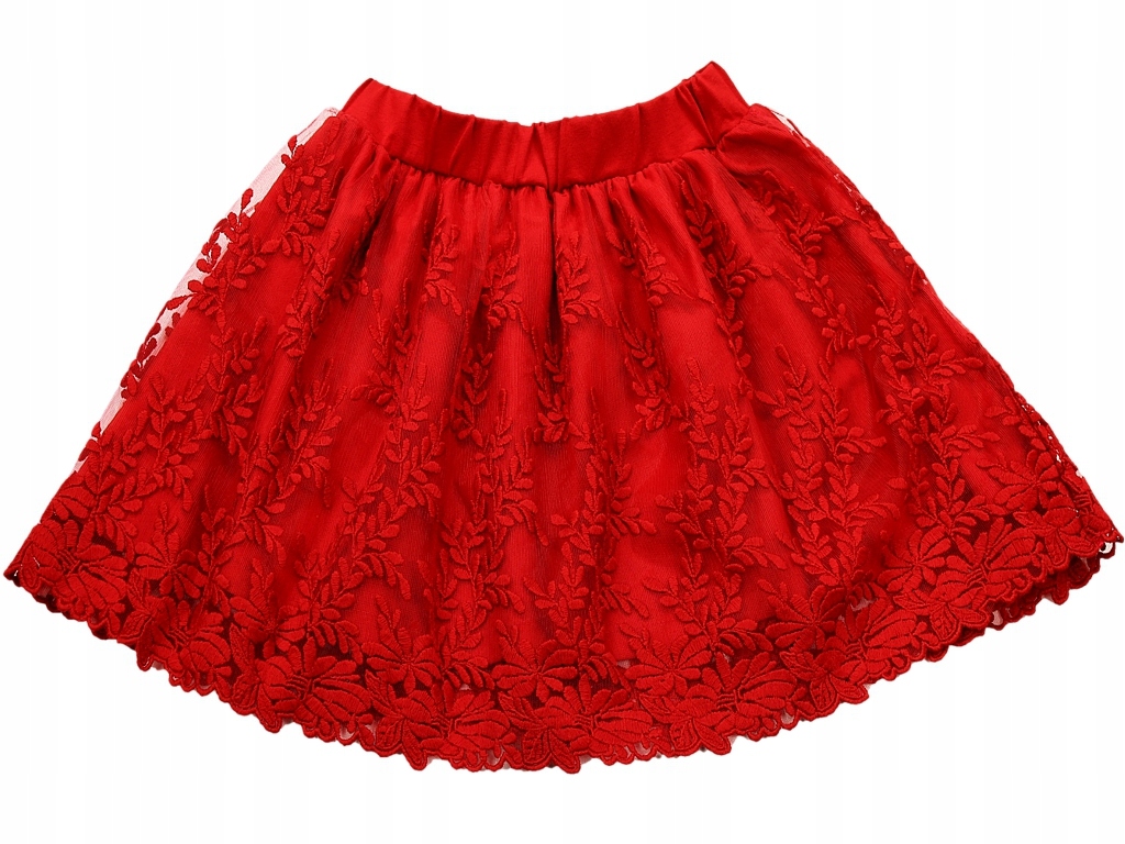 ELEGANCKA Spódniczka KWIATY Haft TIULOWA 110 Rozmiar 110