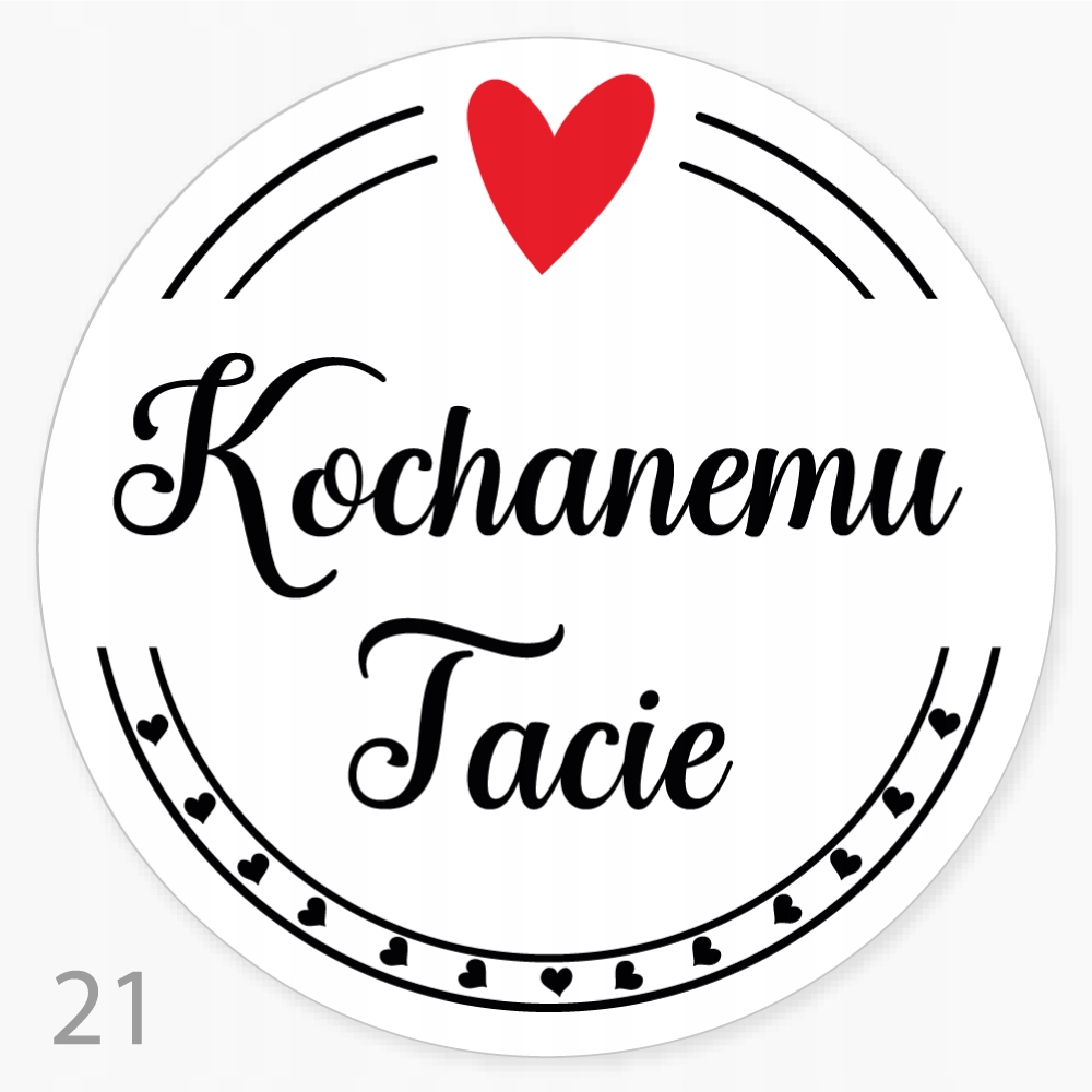 

Naklejka Kochanemu Tacie upominek 48szt