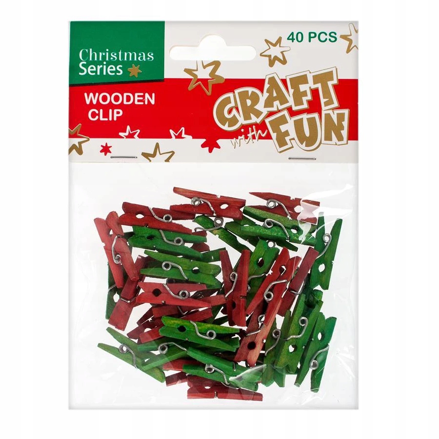 OZDOBA DEKORACYJNA KLAMERKI KOLOROWE