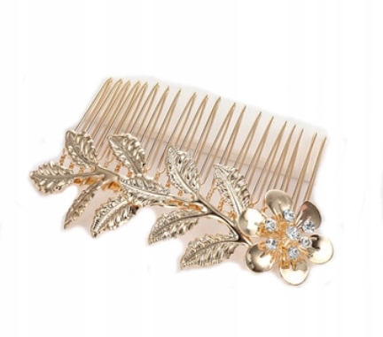 SPINKA ŚLUBNA OZDOBA LIŚCIE WESELNA 1138