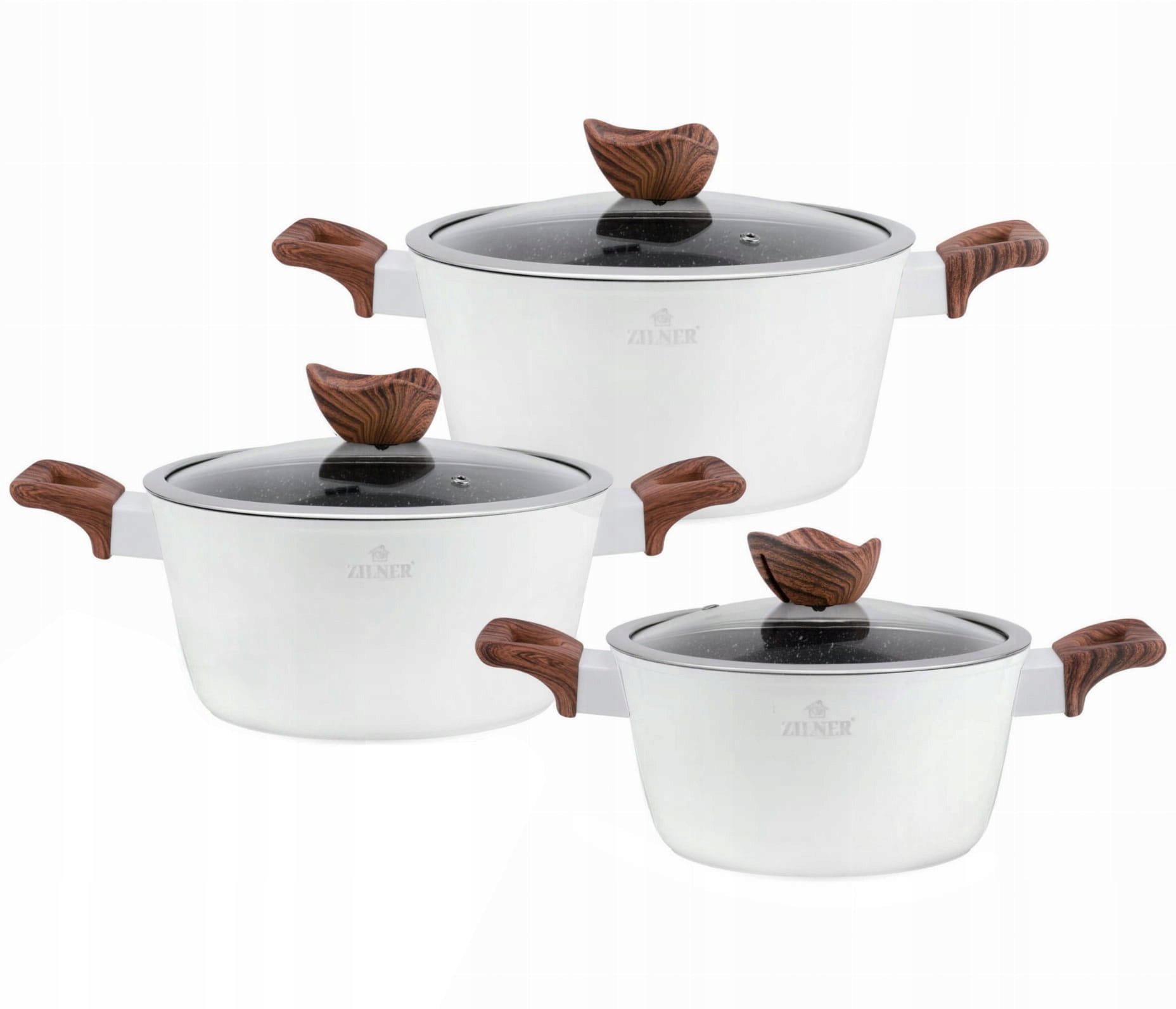 GARNKI GRANITOWE 6 ELE ZILNER WHITE LILLY ZL-8560