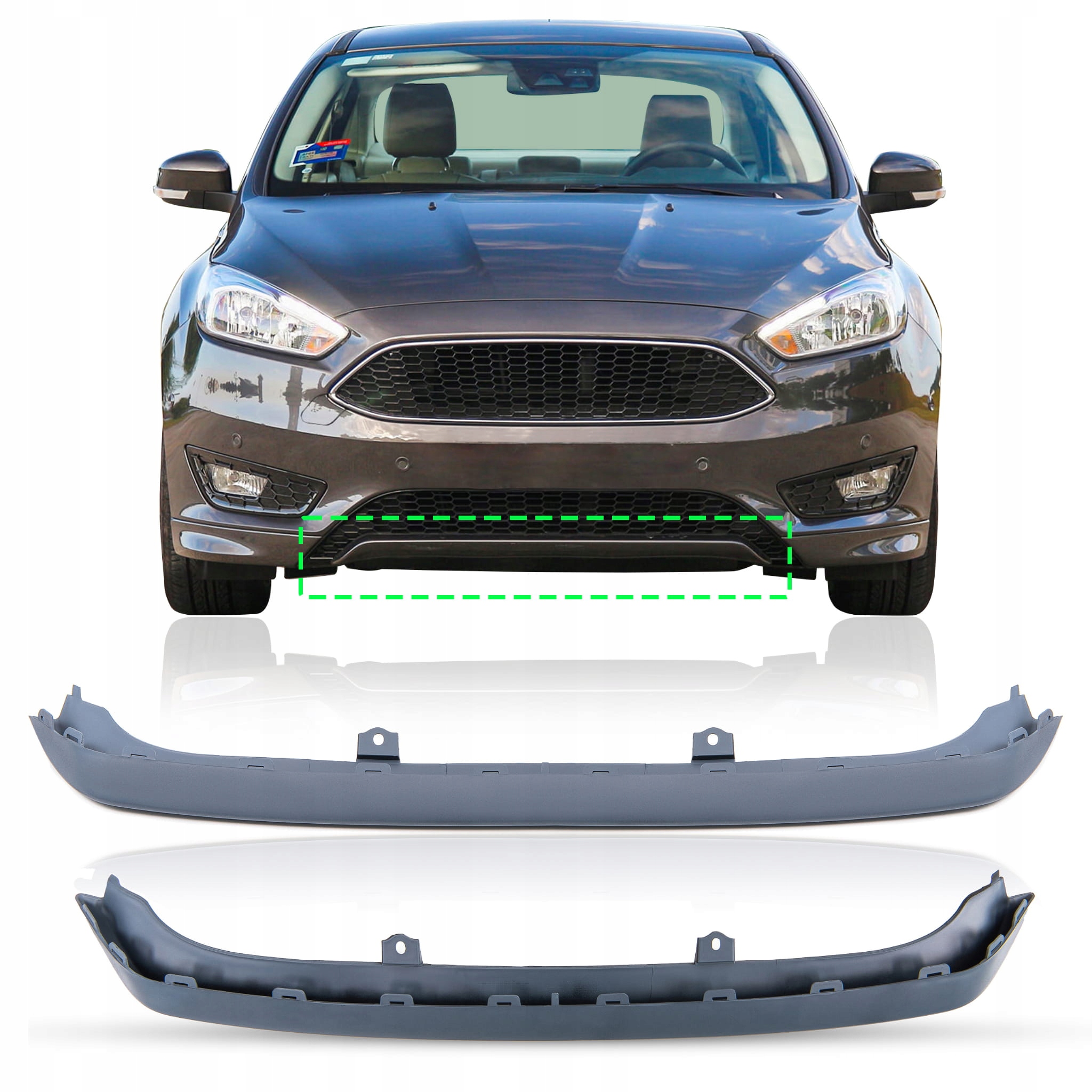 FORD FOCUS MK3 2014-2018 DOKŁADKA PRZEDNIEGO ZDERZAKA SPOILER F1EJ17F017A