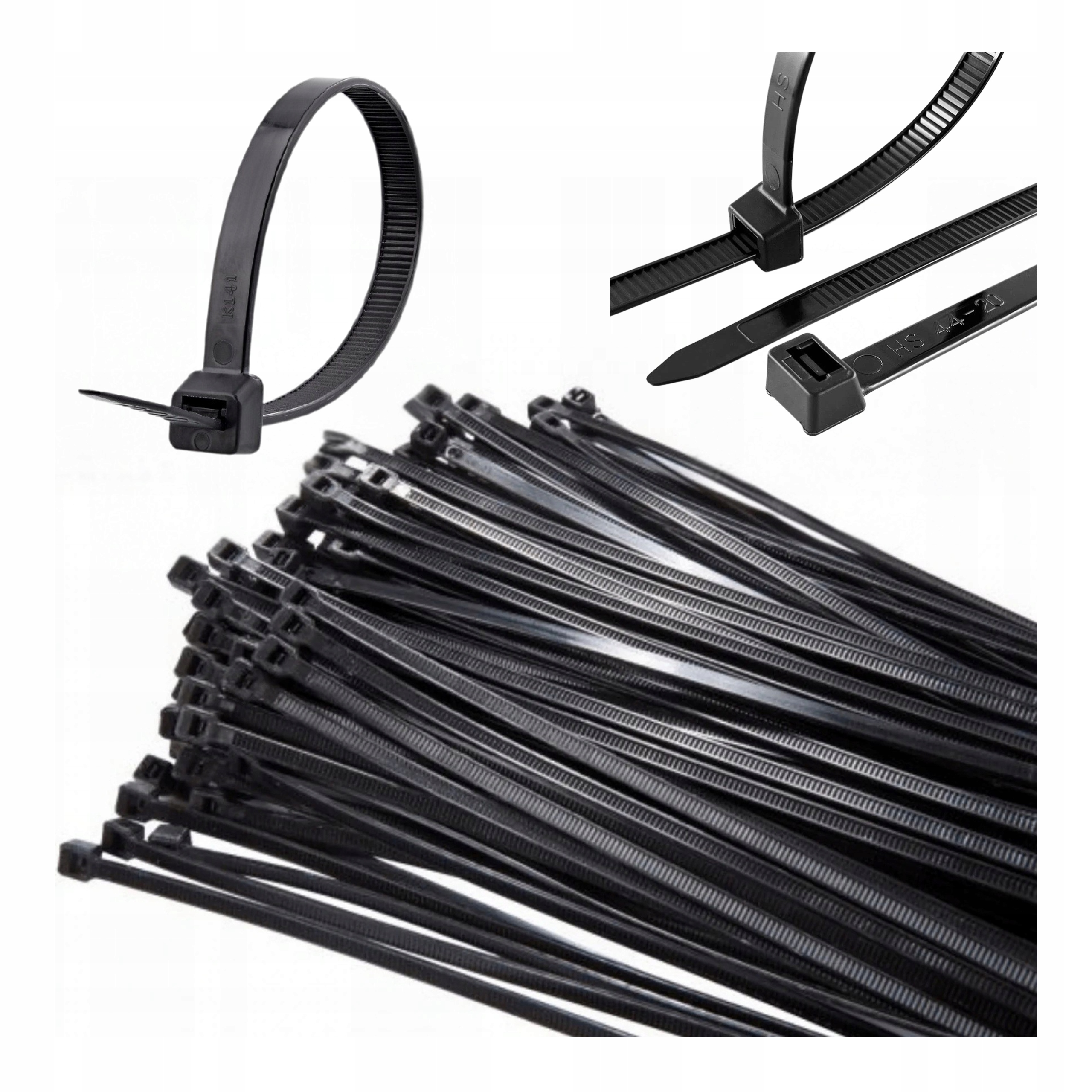 Opaski Zaciskowe 4.8x300mm 100szt Trytytki Trytki Kablowe Długie Zestaw