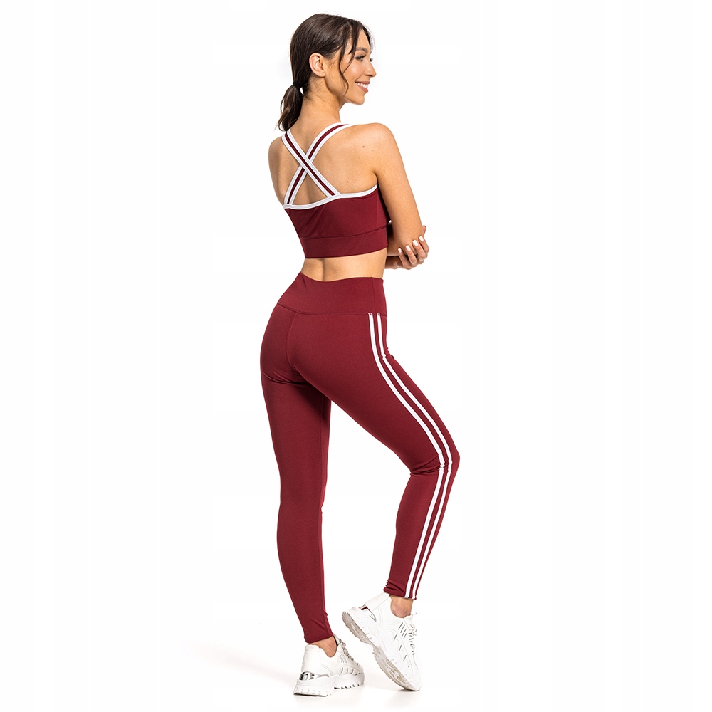 DAMSKI ZESTAW SPORTOWY LEGGINSY + TOP FITNESS Marka inna