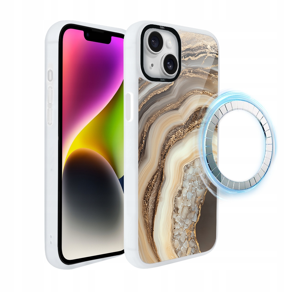 Pouzdro pro iPhone 14 Plus Ibizu DropGuard Matt s MagSafe, Medový achát