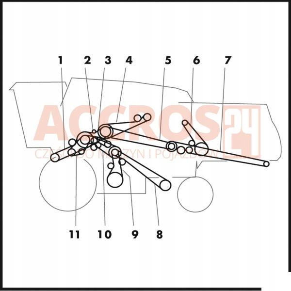 Pasek klinowy Gates John Deere Z54406 Numer katalogowy części Z54406