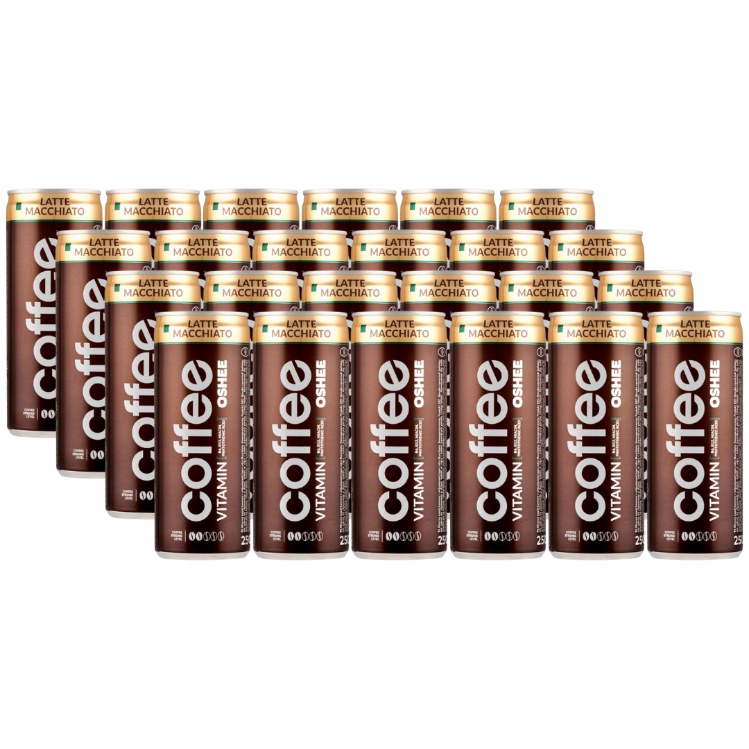 Levně Oshee Coffee Latte Macchiatto Mléčný kávový nápoj 250 ml x 24 kusů