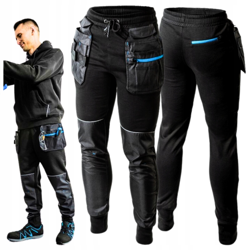 Pánské pracovní kalhoty Teplákové montérkové tepláky Pohodlné Velké kapsy XXL