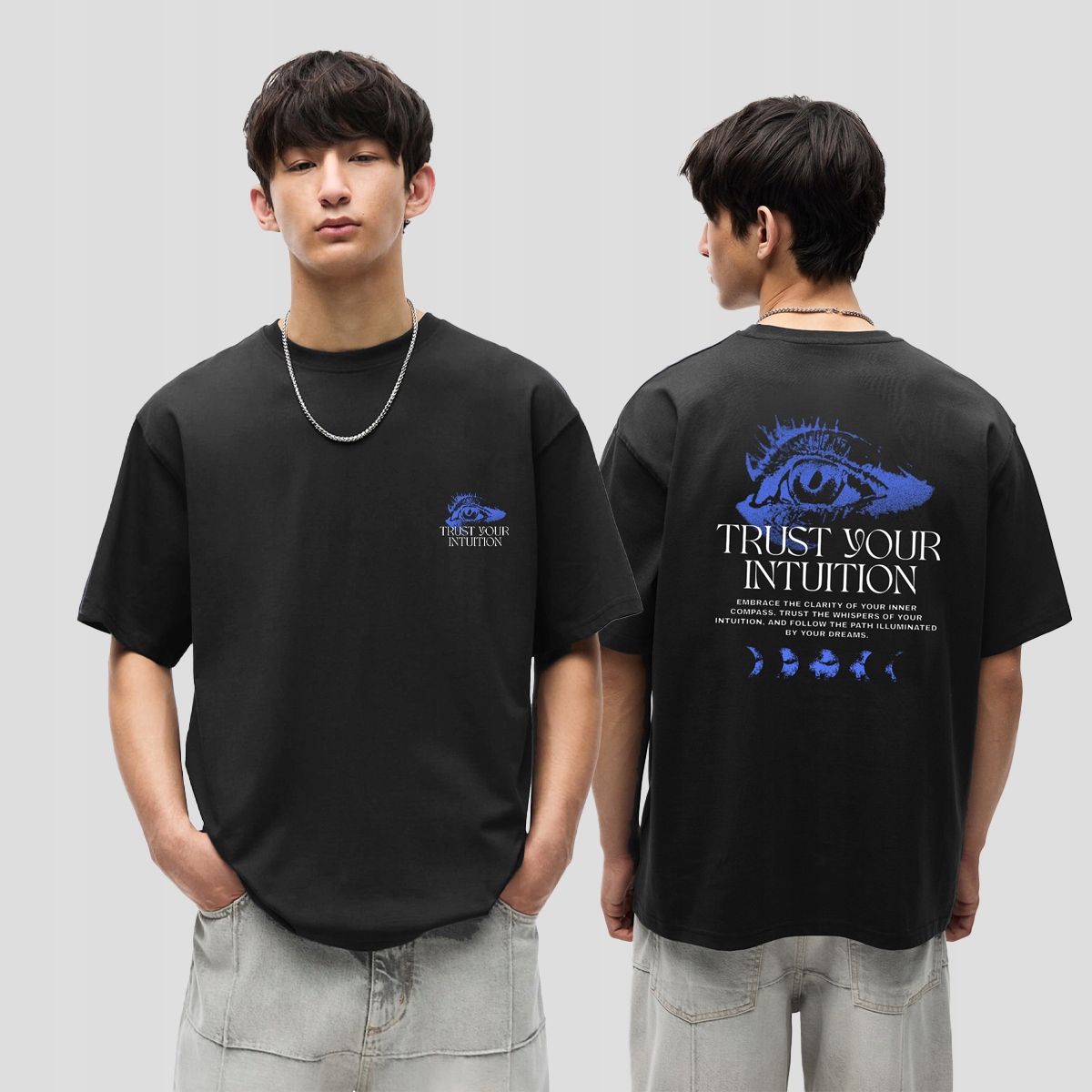 Tričko Kaotiko Hands Trust Your Intuition S, černé, Městské