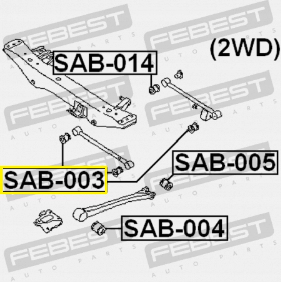 TULEJA WAHACZA TYLNEGO SUBARU EAN (GTIN) 4056111001531