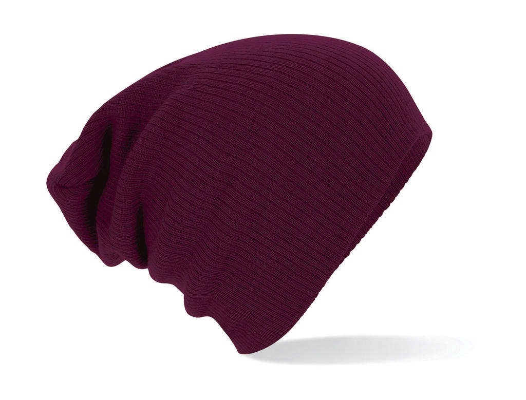 

Czapka Slouch Beanie Smerfetka Podwójna Burgundy