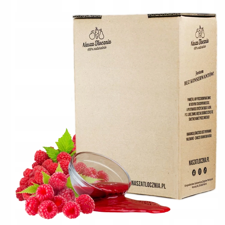 Pyré z Maliny Protlak 100% Malina bez cukru těsto sorbet s malinami 3kg