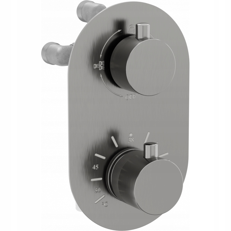 Mexen Kai termostatická vaňovo-sprchová batéria s 3 vývodmi, grafitová