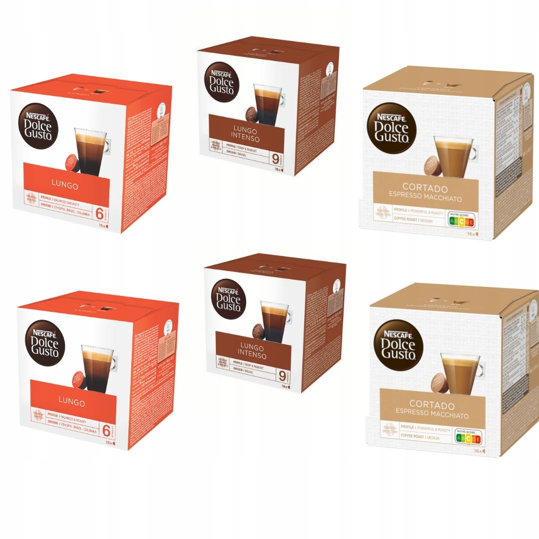 Zestaw Kapsułek do Dolce Gusto Nescafe 96 sztuk 6x16