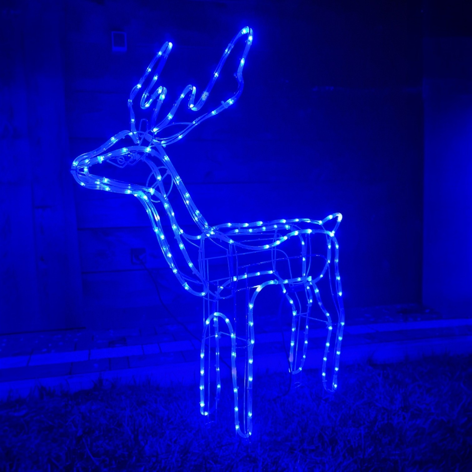 Sob Led vánoční svítící venkovní figurka XXL velká 120 modrá