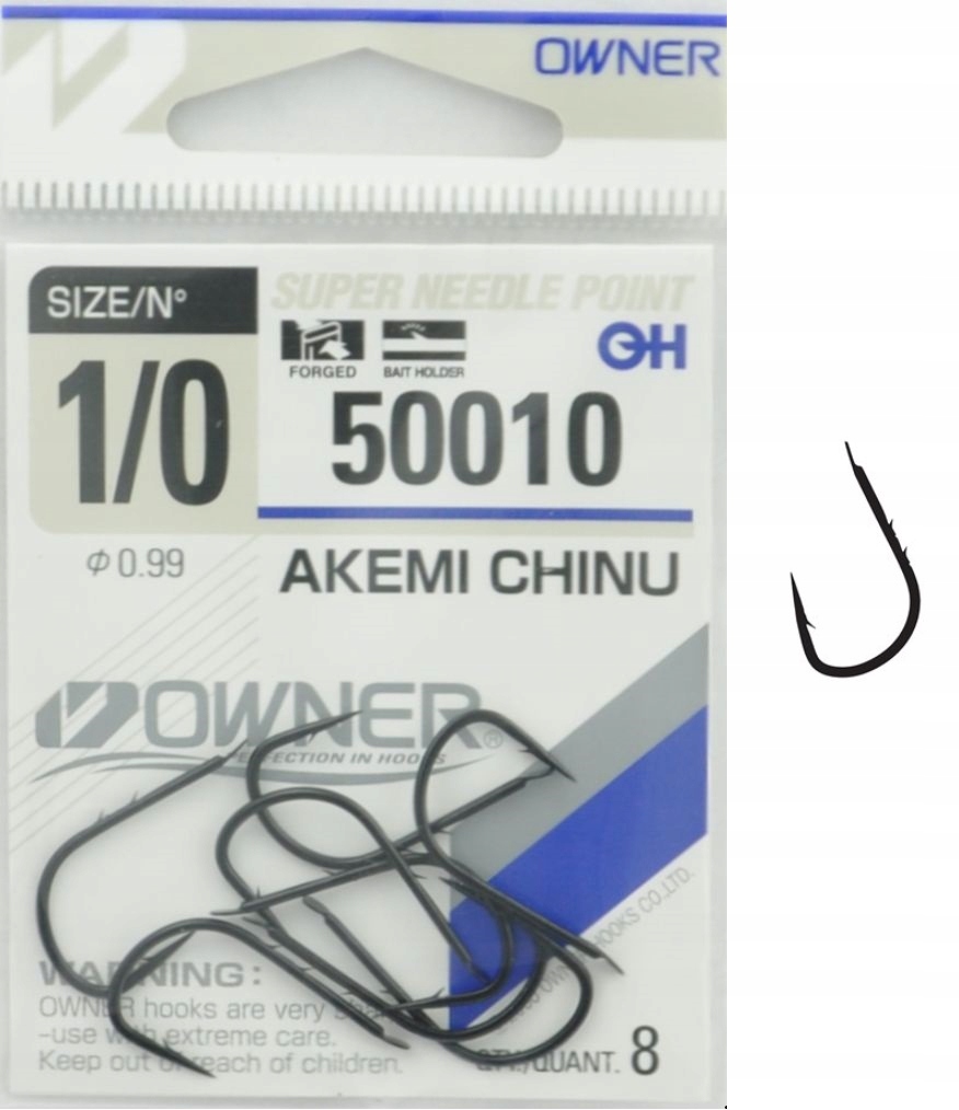 Nr 1/0 Haczyki 50010 Owner Akemi Chinu Czarny