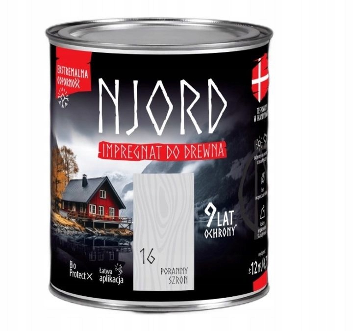 Njord Impregnat do elewacji drewnianych 2,5 l Poranny Szron