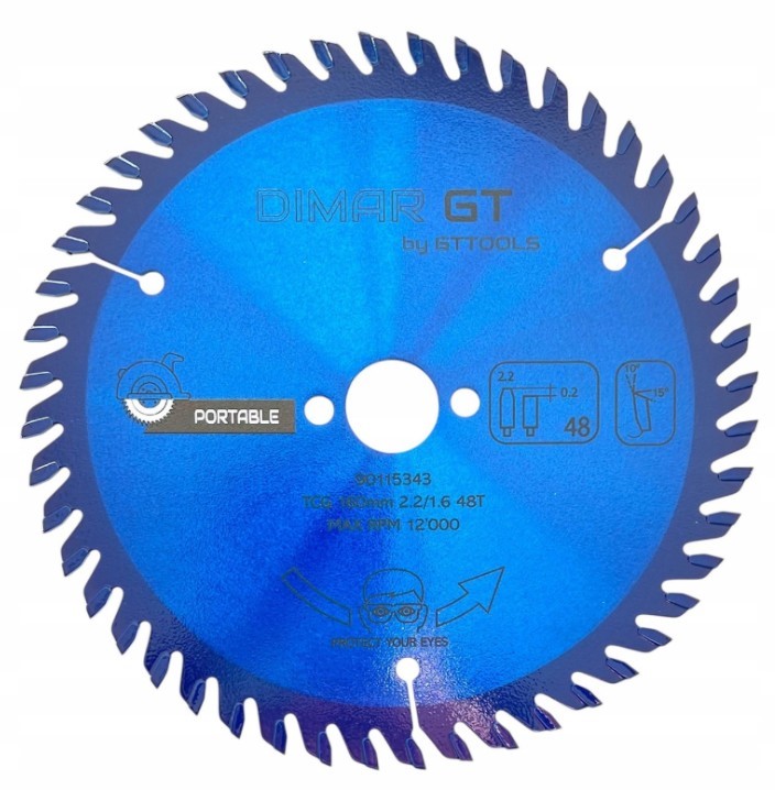 Dimar Piła 160MM Do Laminatu Drewna Hm 48 Zębów Blue Coating Mfs 90115343