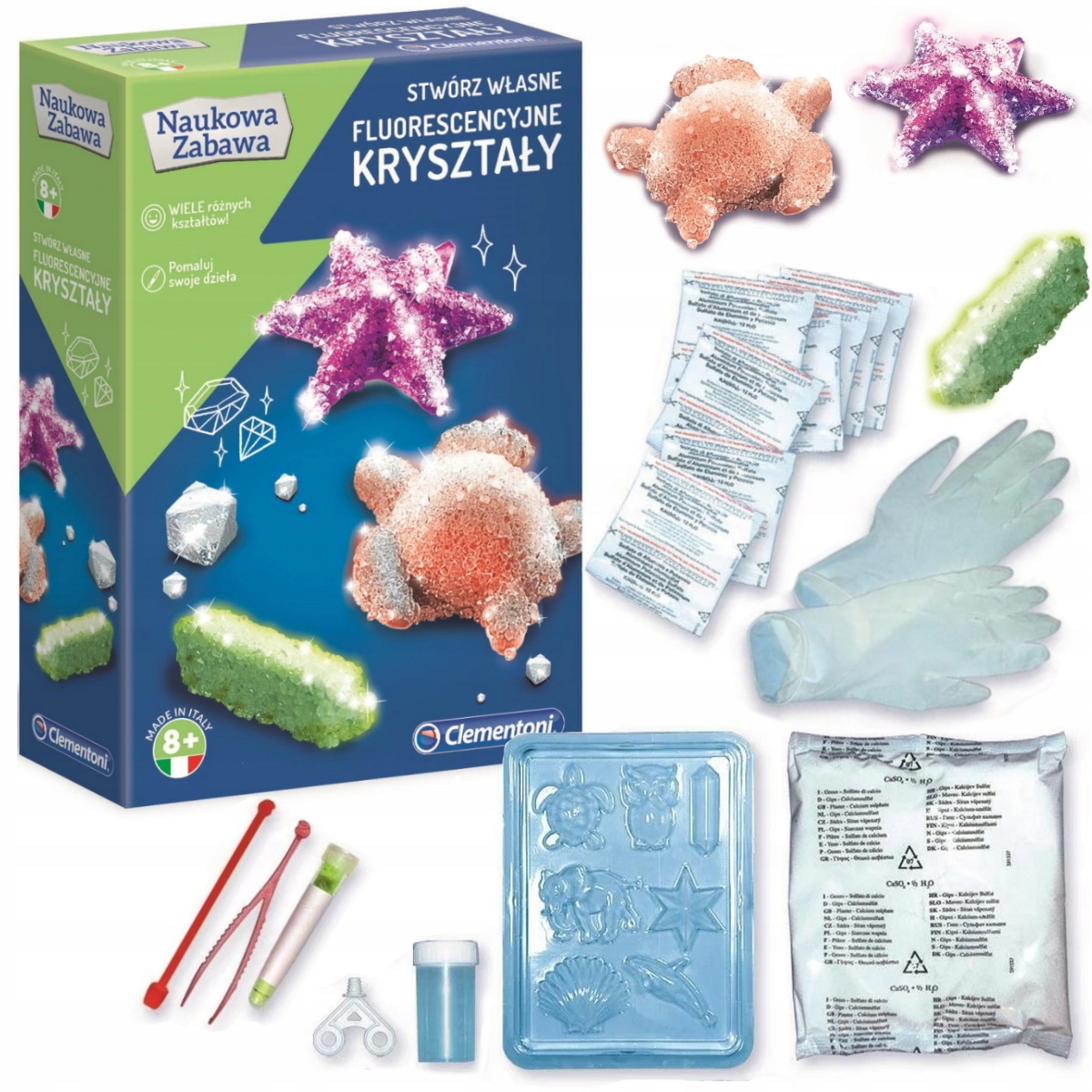 FLUORESCENCYJNE KRYSZTAŁY CLEMENTONI LABORATORIUM Marka Clementoni