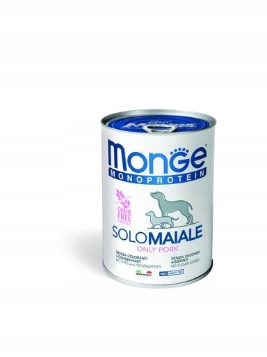 5 x Monge Dog Solo Vepřové maso 400 g