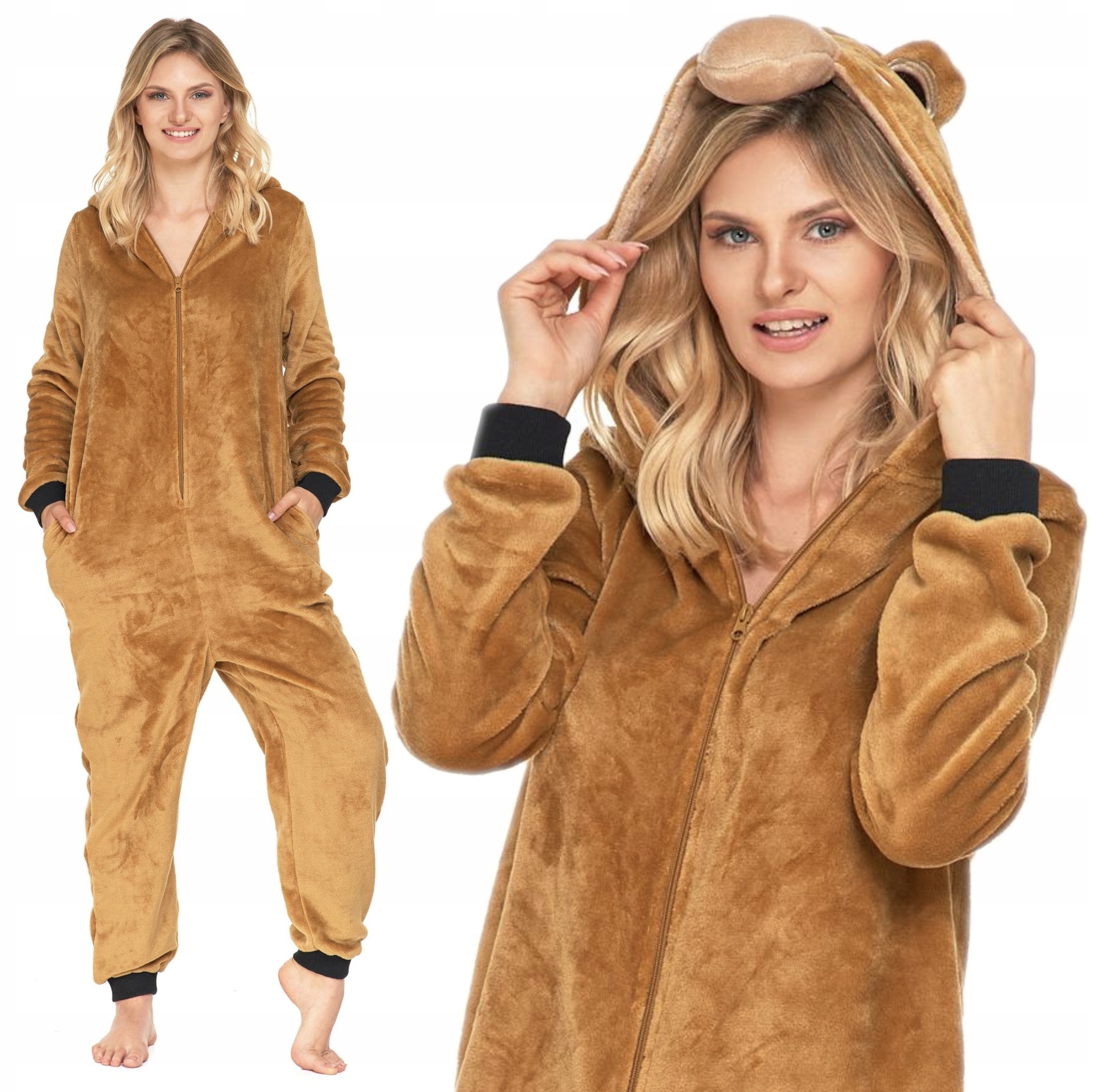 Bluza z Kapturem Koc Kocobluza Kombinezon Ciepły na Zimę Krowa Moraj XXL