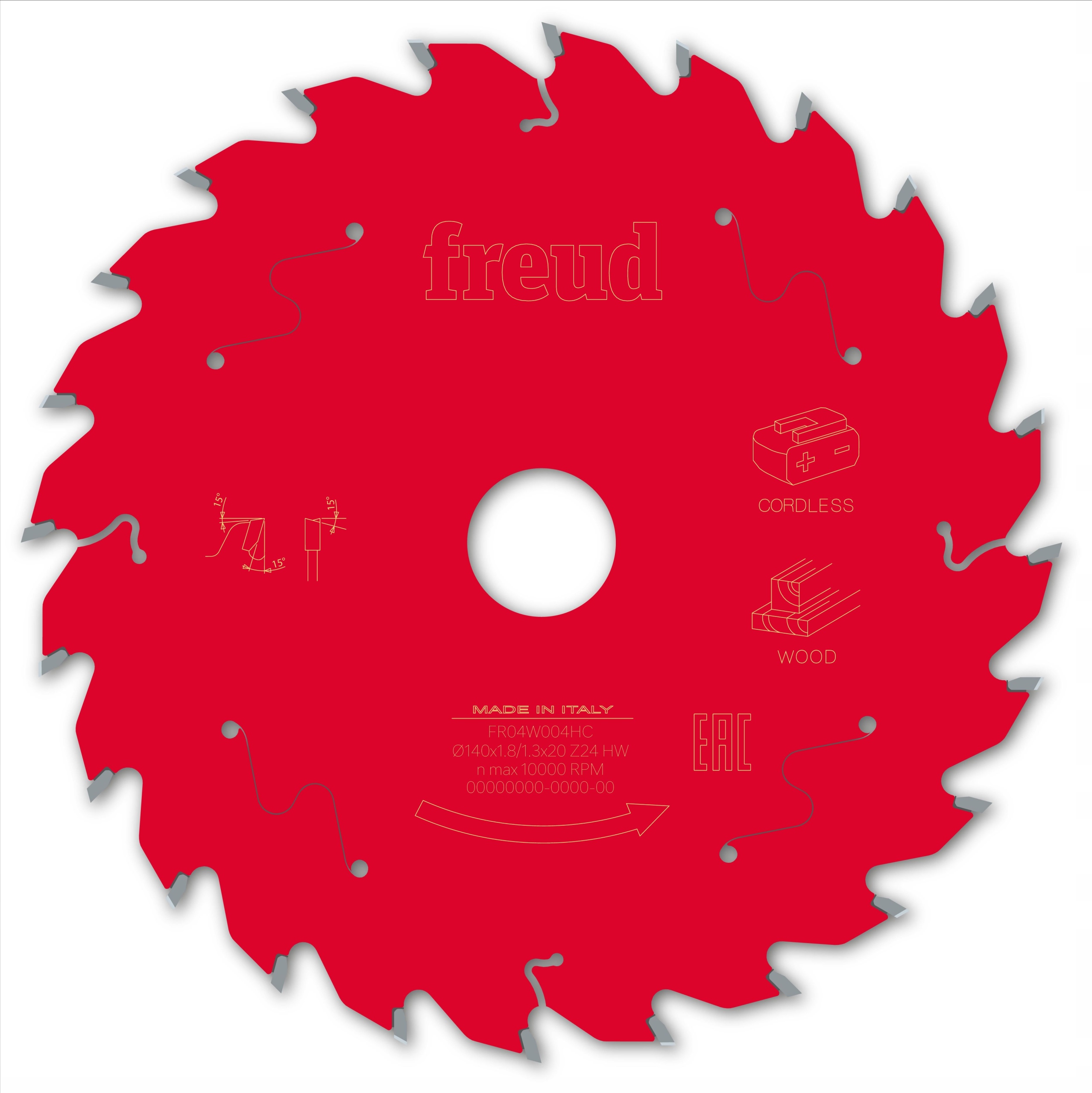 Freud Piła do drewna sklejki 140x20x24Z cięcie uniwersalne