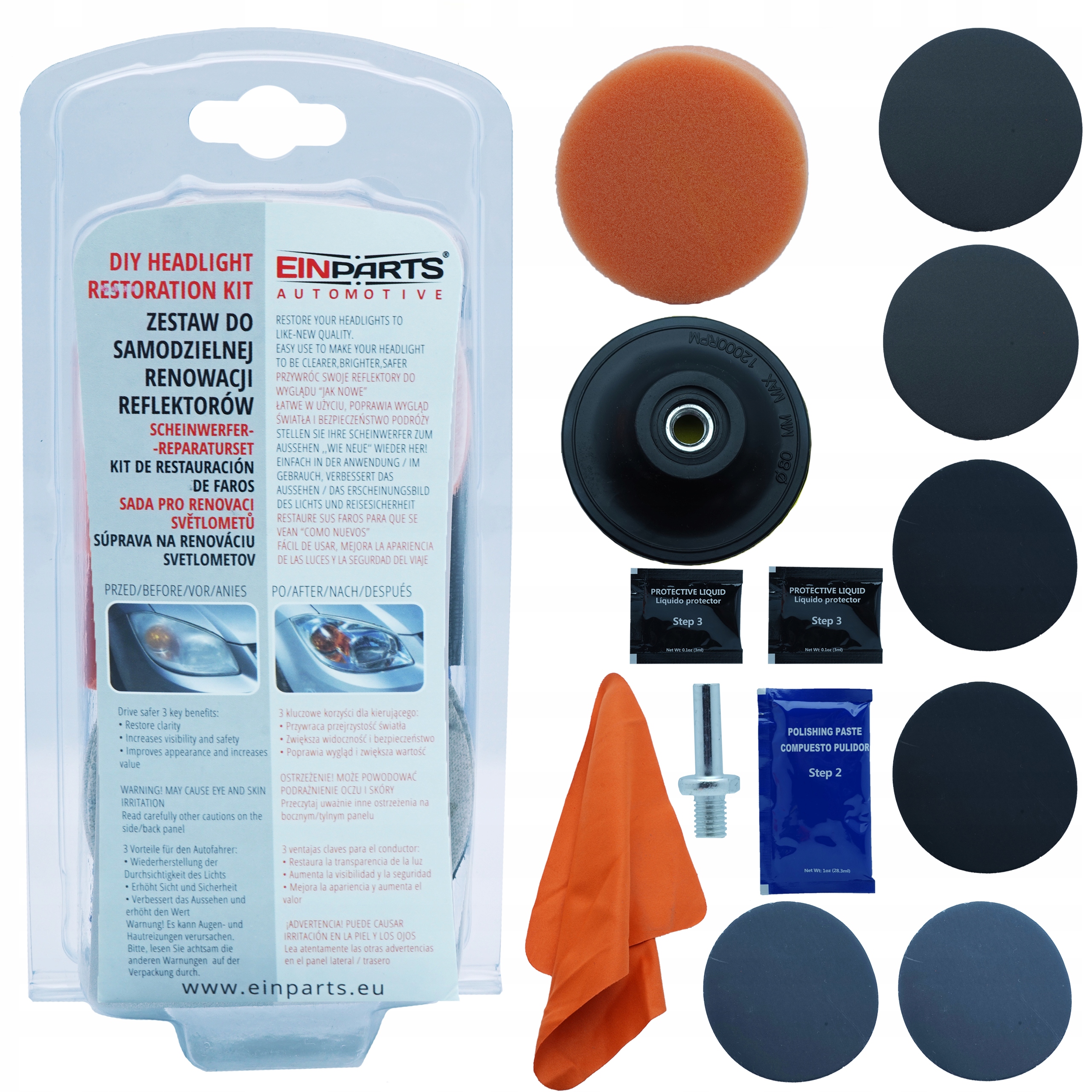 

Duży Zestaw Do Naprawy Renowacji Reflektorów