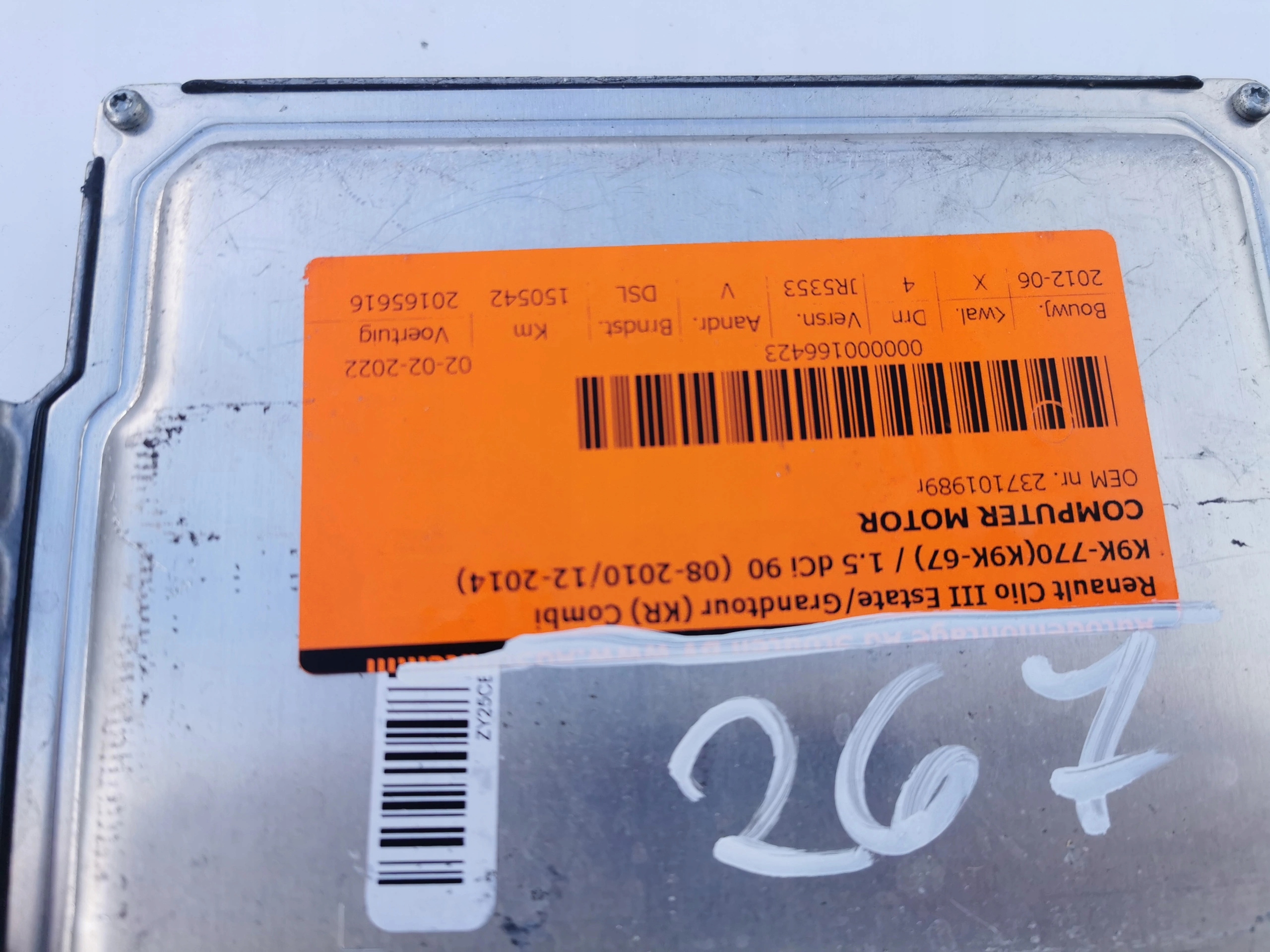 RENAULT CLIO 1.5DCI 28321424 237101989R computer E