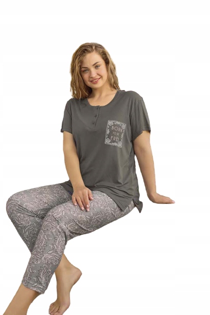 Volné, Prodyšné Dámské Pyžamo S Viskózou XXL