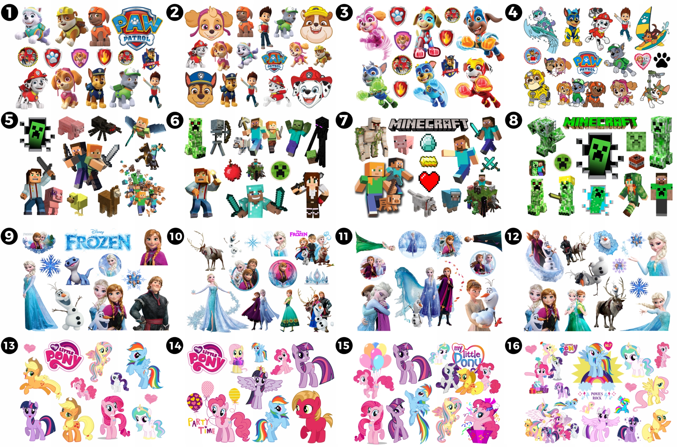 TATUAŻE ZMYWALNE DLA DZIECI KOCI DOMEK GABI Nazwa Catrat Kitty Catnip Cakey DJ Comet