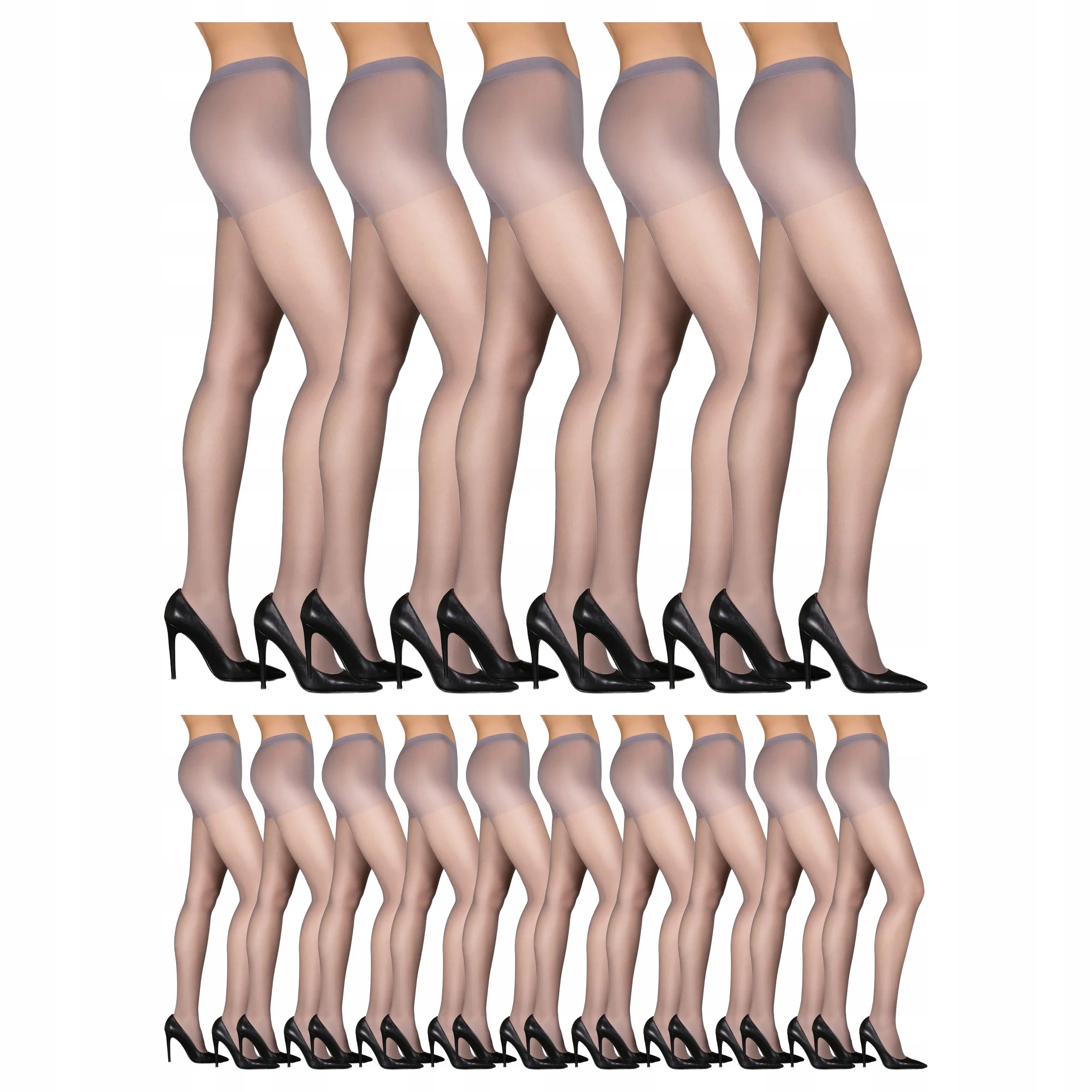15 x Punčocháče 20 XL Marilyn Punčocháče 20 N XL-5 šedá