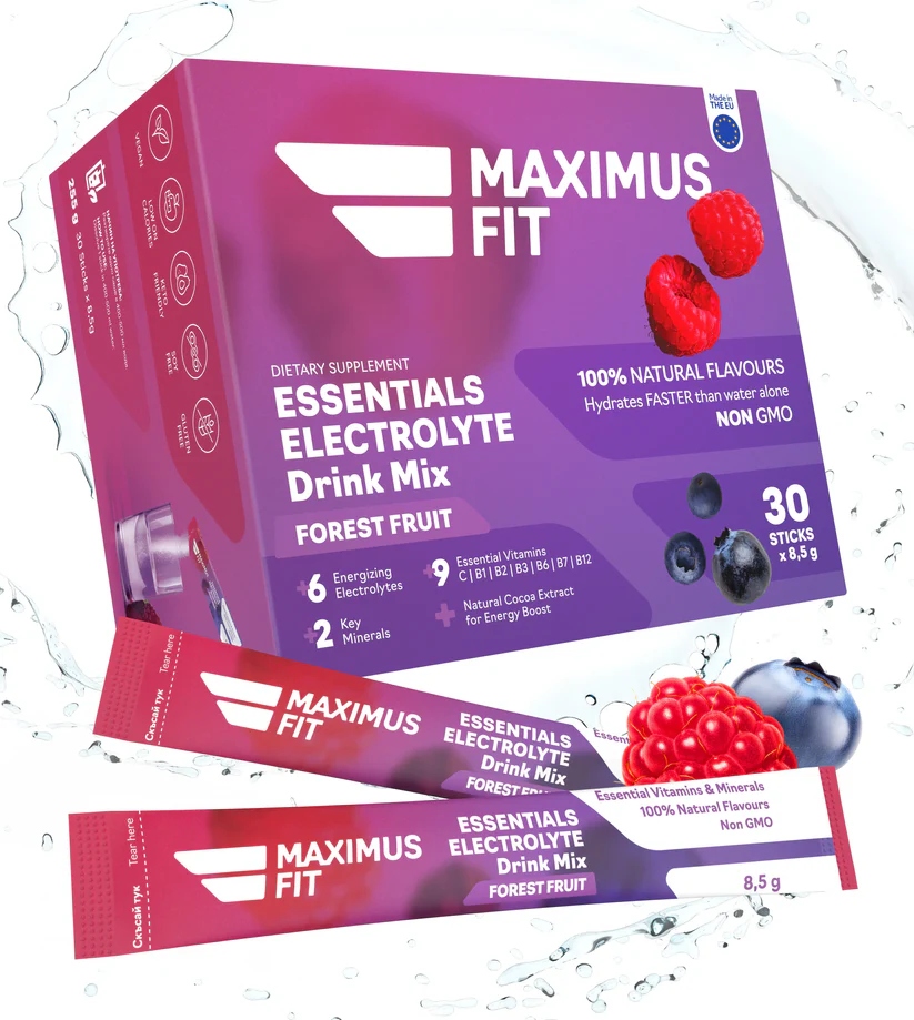 Elektrolity MaximusFit Nawodnienie Magnez Potas Owoce Leśne Bez Cukru x30