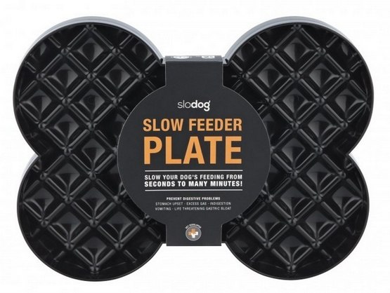 

SloDog Slow Feeder Plate Miska duża kość czarna